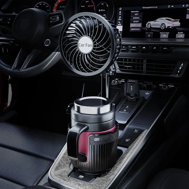 Cup holder Extender Halter für Auto Universal 3-in-1 Trink flaschen halter mit 360 Rotations lüfter Kfz-Adapter Auto Innenraum