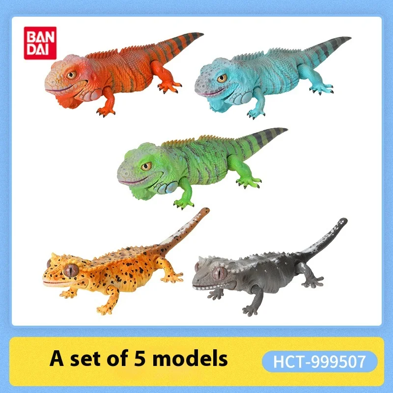 Bandaitwisted Egg Biological Map Wall Lizard Tailed Leopard Gecko Lizard Tumor Tailed Guard Lespetit Simulation Movable Figure