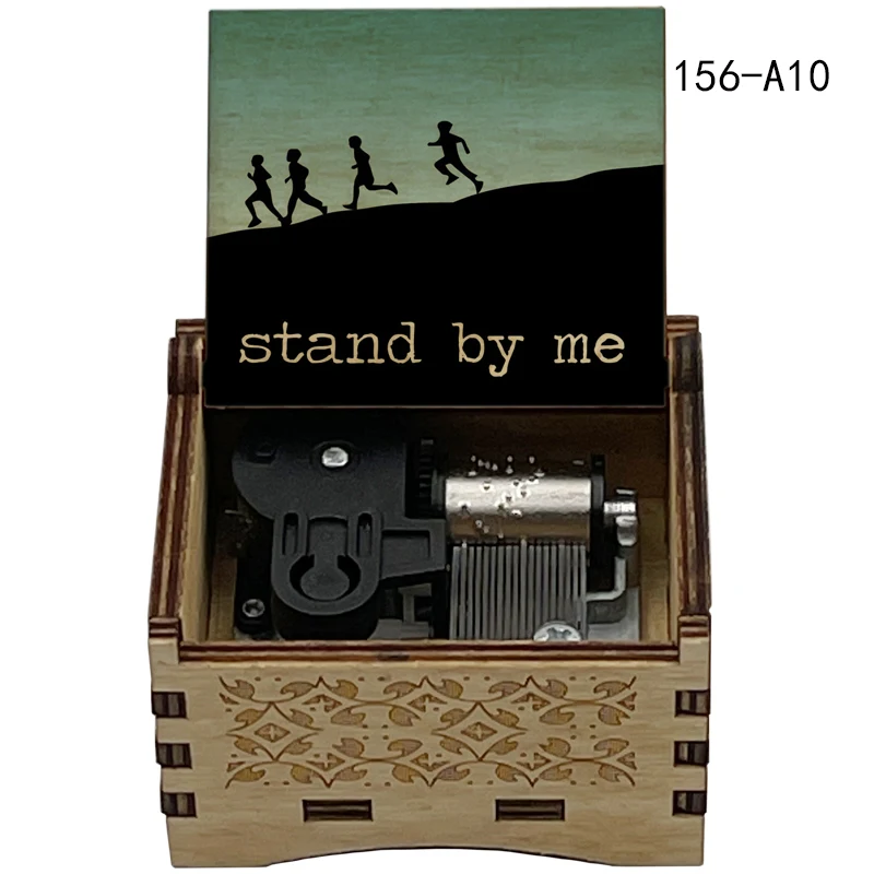 Rock Song《Stand by Me》Climax 14-seconds Adapted 18-Tone Music Box Home Wooden Box Decoration Ornaments Holiday Party Gifts