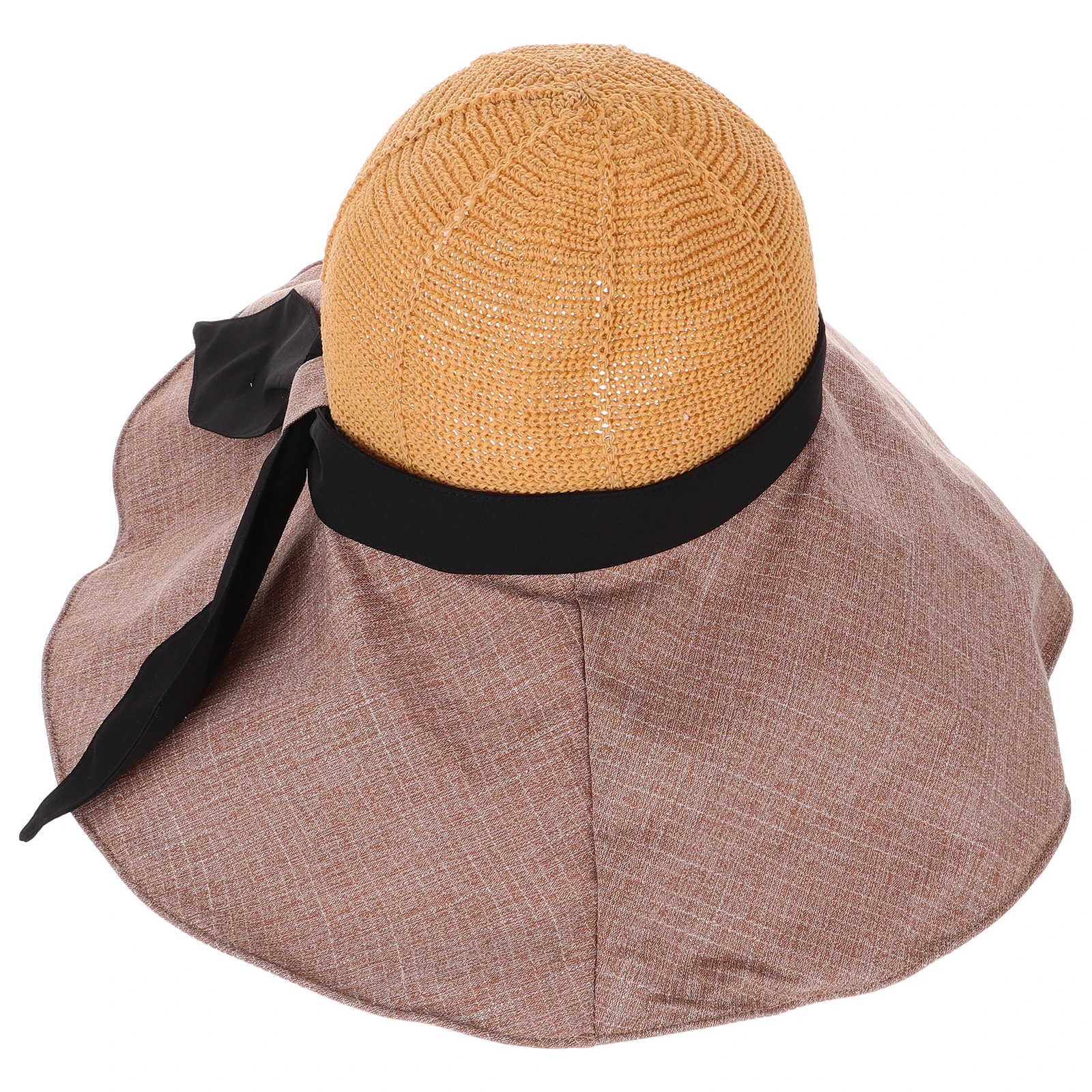 

Wide Brim Sun Hat Women Beach UV Protection Lightweight Comfortable Slub Cotton Fishing Bucket Hats Retro Style