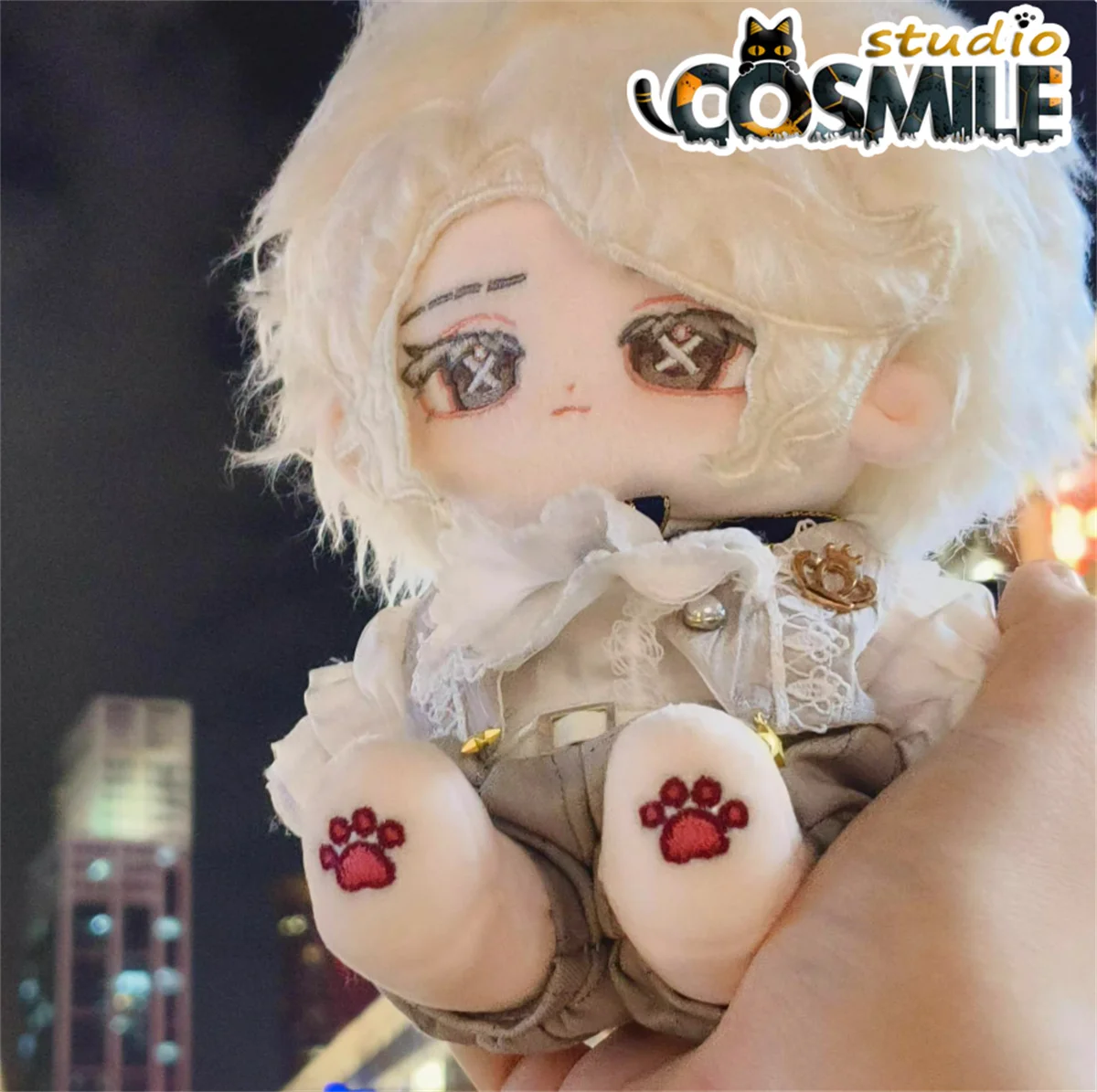 Original Identity V Survivor Button Eyes Frederick Kreibur Composer Stuffed Plushie Plush 20cm Doll Body Skeleton Toy Gift