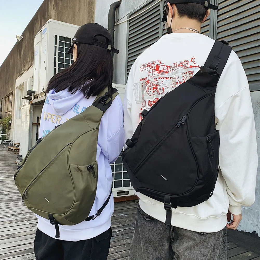 Men Shoulder Bags Nylon Waist Packs Sling Bag Crossbody Outdoor Sport Shoulder Chest Bag Pack Daily Picnic Messenger Bag Bolsa