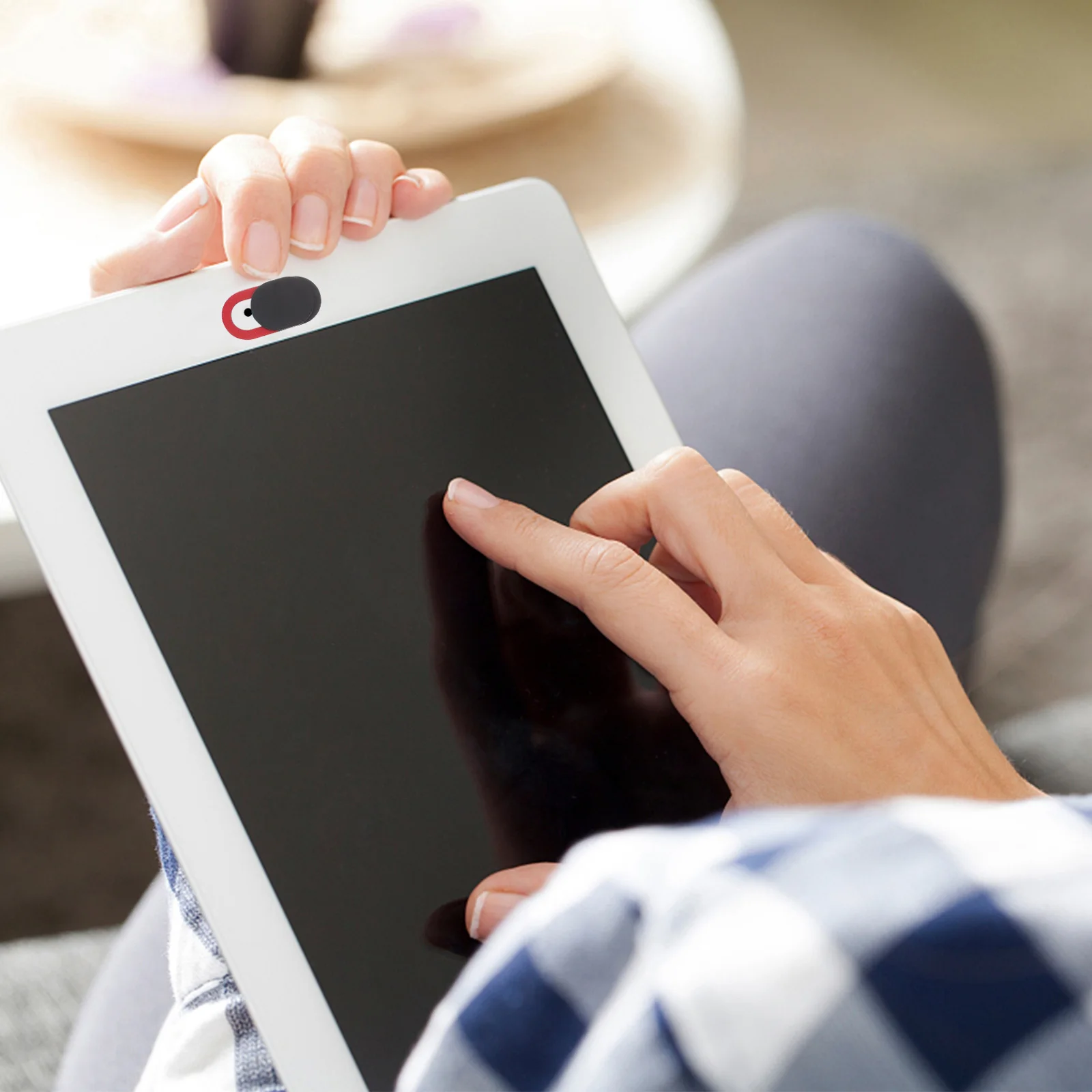 

6Pcs Webcam Privacy Cover Slider Oval Shutter Stickers for Laptop Tablet Smartphone Security Webcam Cover