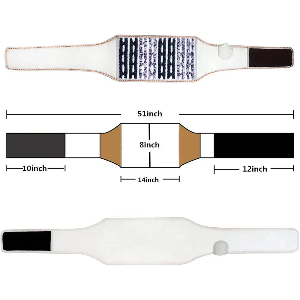 STLFEليكترية كريستال اليشم حزام تدليك مع وسادة الأحجار الكريمة التدفئة لآلام أسفل الظهر والخصر فترة الجمشت لتخفيف الآلام ديفي