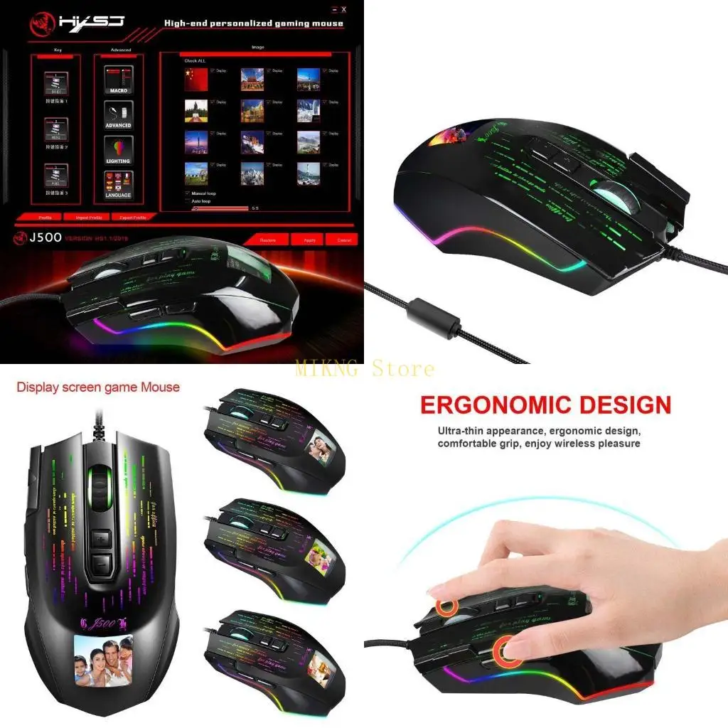 

Регулируемая 10000DPI USB-проводная игровая мышь, оптическая компьютерная мышь для ПК, ноутбука, лучшая распродажа