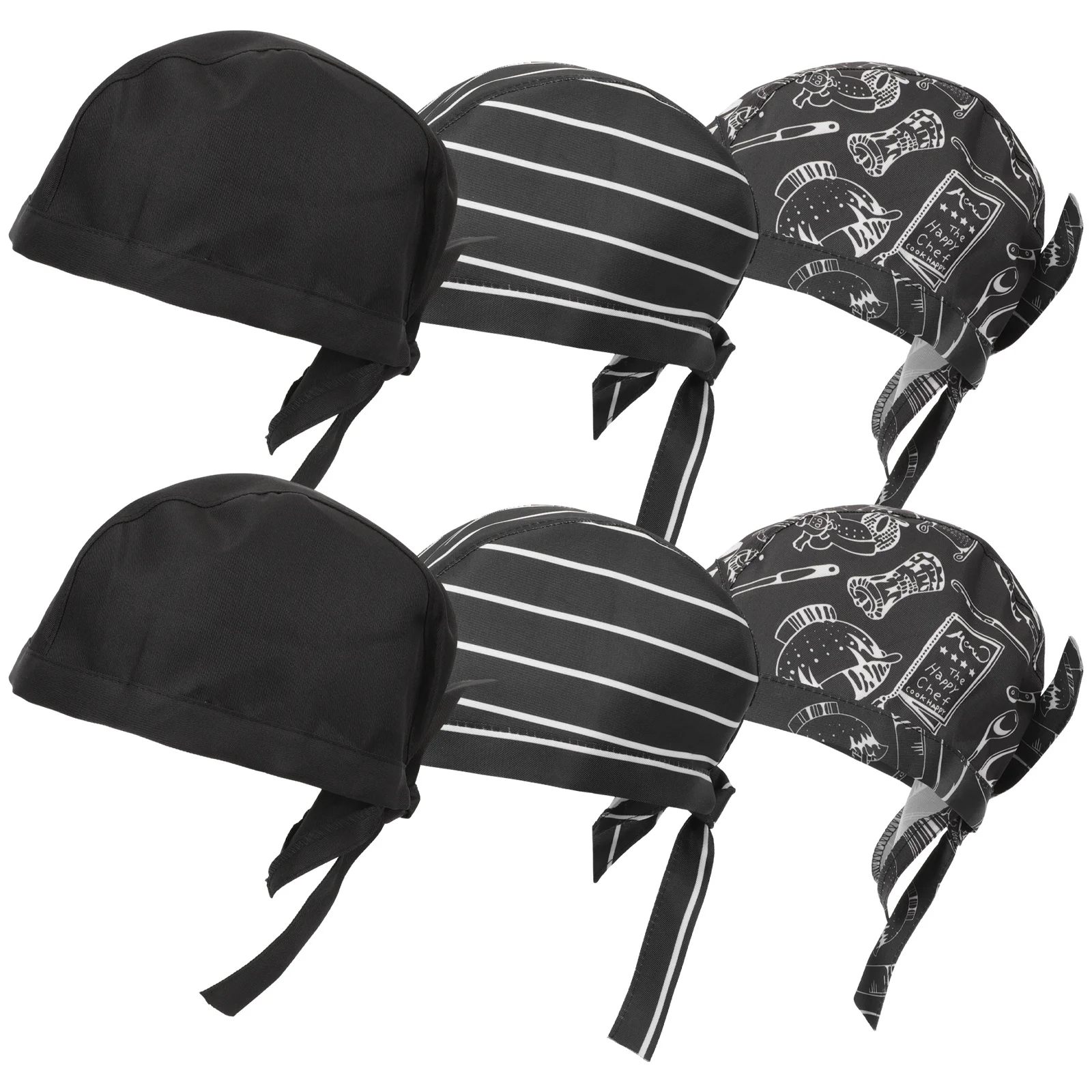 Cappelli da cuoco da 6 pezzi Cappello da cucina regolabile unisex Comodo cappello da cuoco multiuso pratico e traspirante