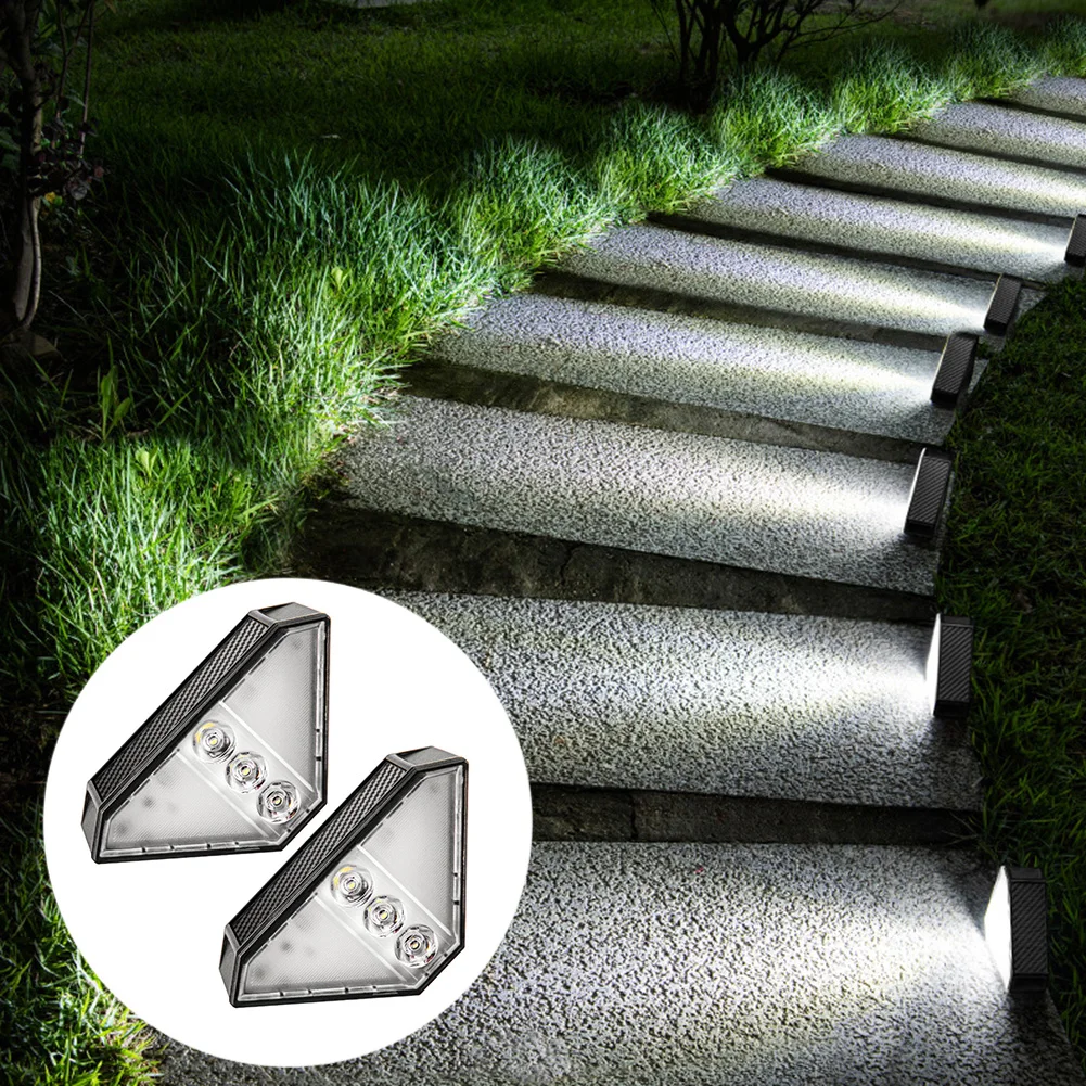 Opzioni di illuminazione versatili Luce per gradini a LED per esterni Illuminazione da giardino Luce calda 3000K 4-6 ore di ricarica Luce bianca 6000K