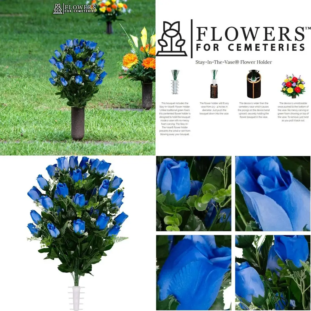 

Искусственная кладбищенская площадка для захоронений - Синие розы