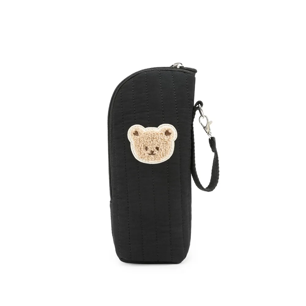 

Bear Baby Bottle Bag Insulated Pure Cotton Breastmilk Cooler Bag with Handle Portable Milk Bottle Warmer for Daycare Outdoor