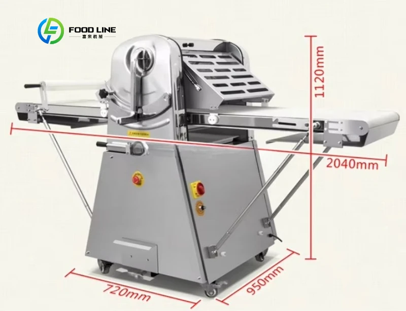 Commercial Bakery Automatic Belt Pastry Dough Sheeter Machine Imported Cough Pressing for Wheat and Flour New Condition