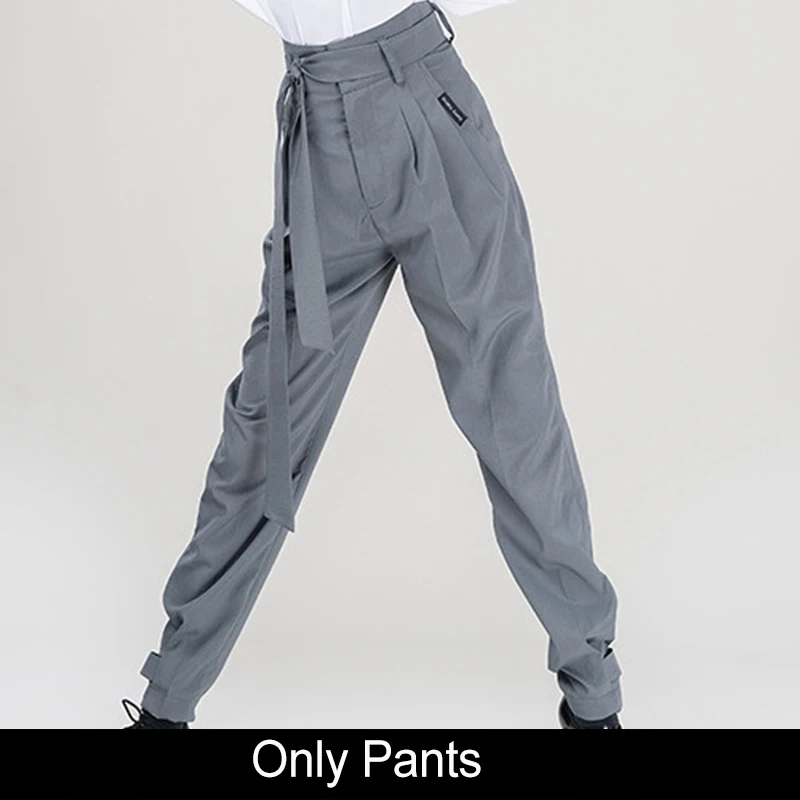 Jongens Latin Dane Prestatiekostuum Vleermuismouwen Tops Hoge taille broek Ballroom Tango Danskleding Kinderen Oefenkleding VDB7859