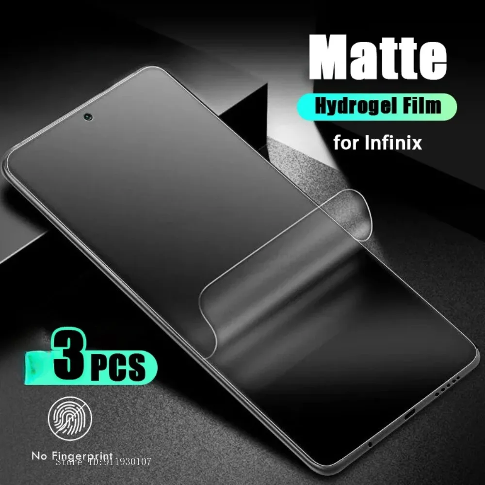3 قطعة فيلم هيدروجيل غير لامع لهاتف انفينيكس نوت 50X 50S 50Pro + نوت 50 برو 4G 30 VIP Hot 50 Pro 4G 30i GT 20 30 Pro واقيات الشاشة