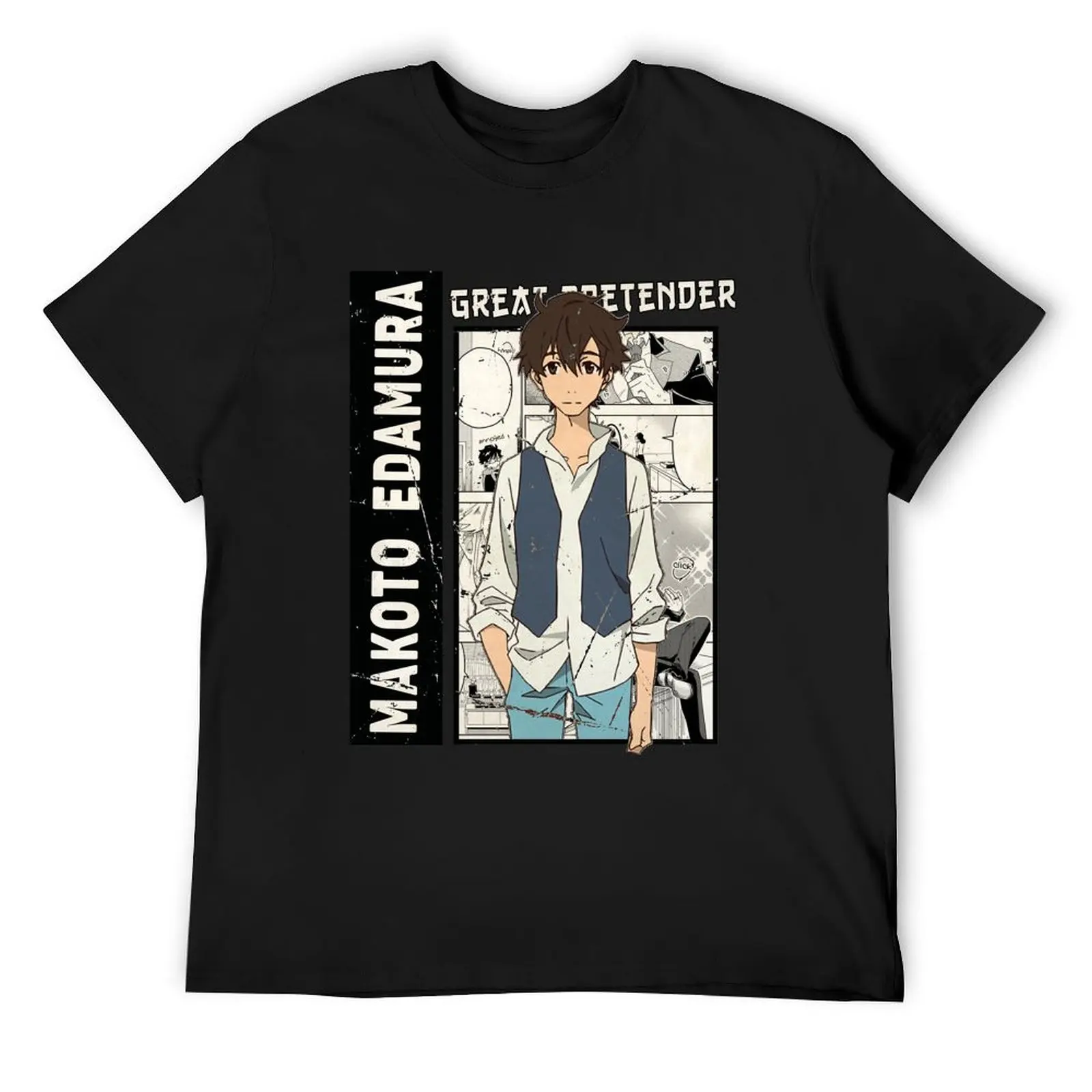 

Makoto Edamura, Great Pretender Anime T-Shirt Funny t-shirts hippie clothes custom t-shirts mens graphic t-shirts