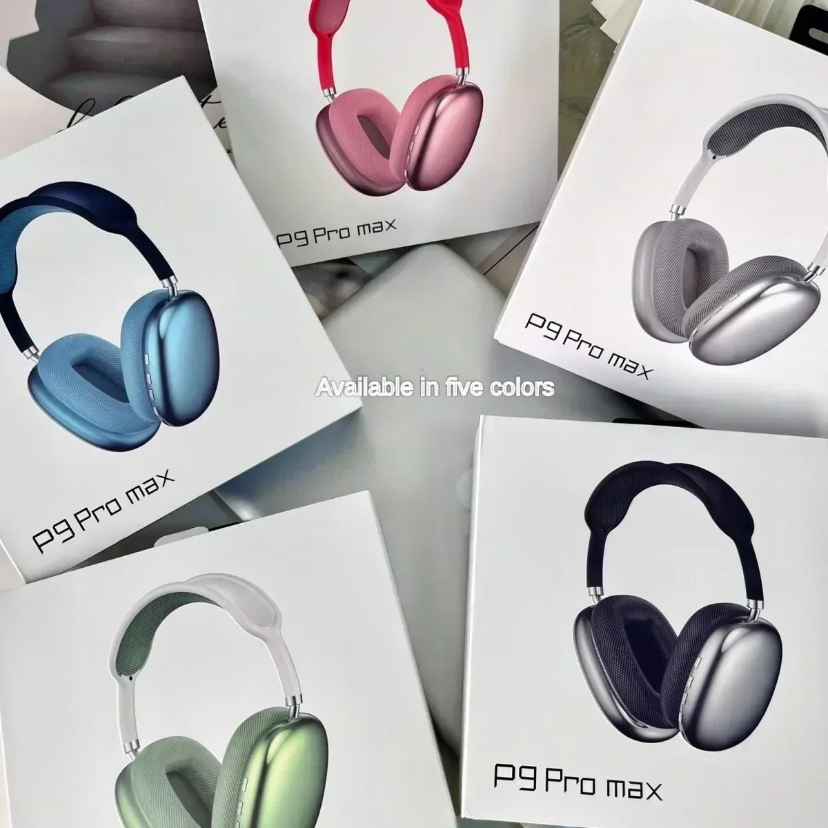 P9 Pro Max New with Card Slot Noise Canceling Wireless Bluetooth Headset with Microphone Over-Ear Sports Gaming Headset