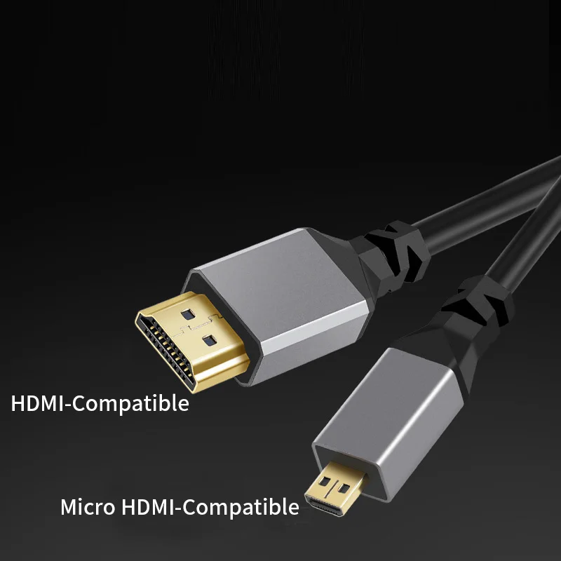 Cable de extensión en espiral Flexible para HDT, 4K @ 60HZ, 0,5-2,4 M, HDMI, Compatible con HD/MINI HD/ Micro HD/Cable de enchufe macho a macho