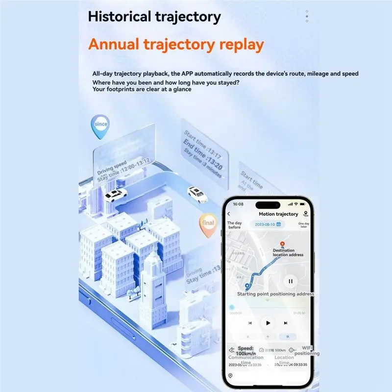 ABTC-dispositivo de seguimiento de coche en tiempo Real, rastreador GPS 4G, Mini localizador de vehículos con aplicación, funcionalidad de grabación antipérdida