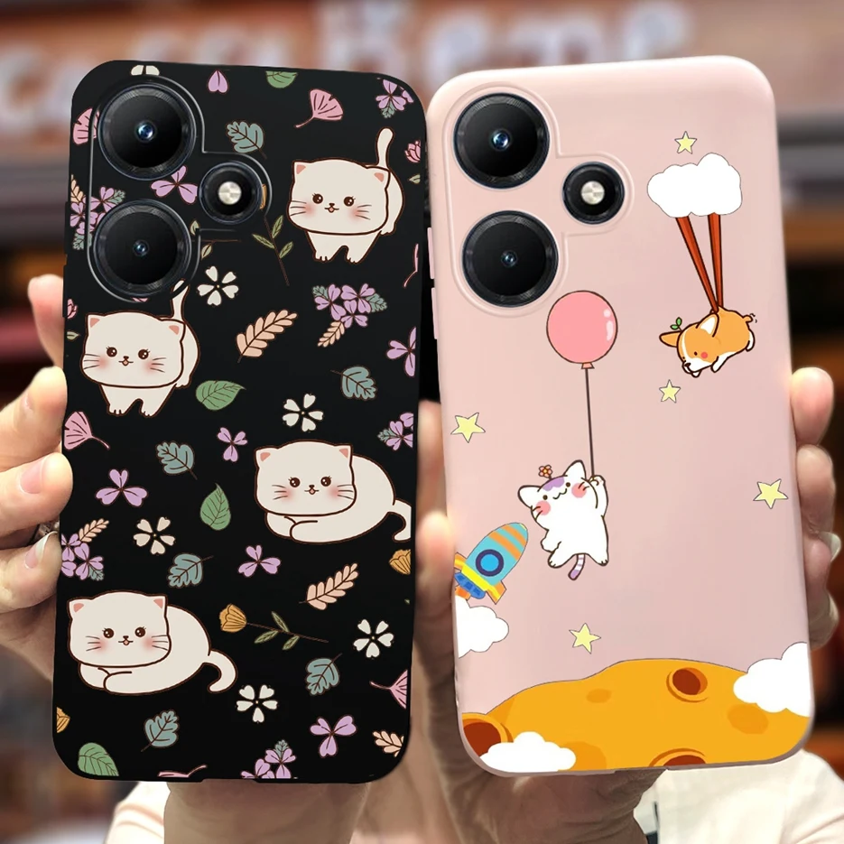 For Infinix Hot 30i Case X669 X669C Lovely Cartoon Painted Cover Soft Silicone Phone Case For Infinix Hot 30 Play Hot30 i Bumper