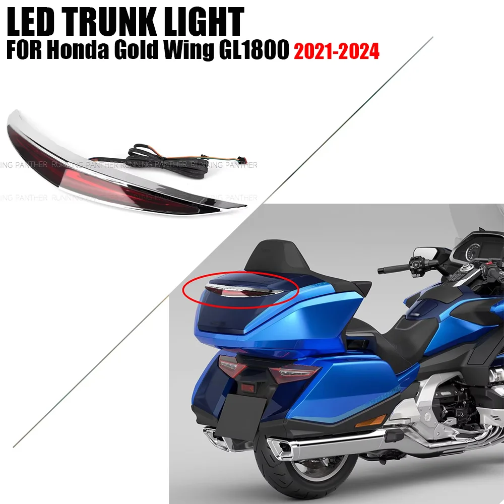 

Top Box LED Trunk Luggage Lamp Turn Signal Brake LED Light Modification For Honda Gold Wing GL1800 Tour DCT Airbag 2021 - 2024