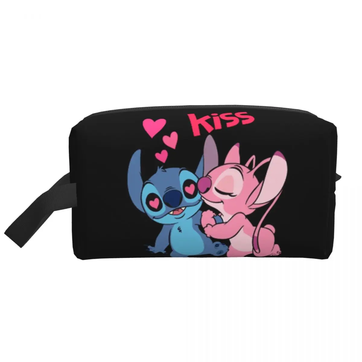 Custom Travel Stitch Lion Cute Toiletry Bag Fashion Disney Movie Cosmetic Makeup Organizer Women Beauty Storage Dopp Kit Case