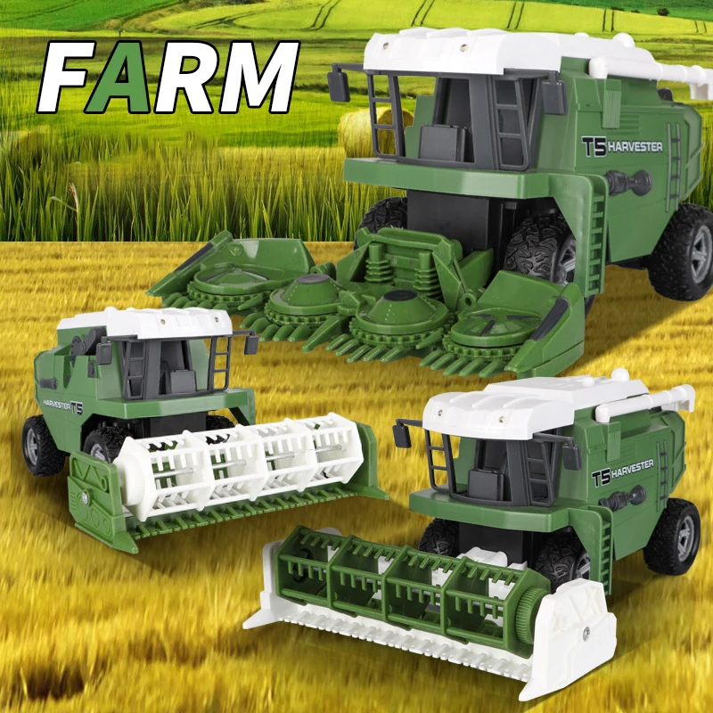 RC car toys RC Farm Harvester Remote Control Toy Cars Engineering Construction Truck Farming Machine children boys Kids gift