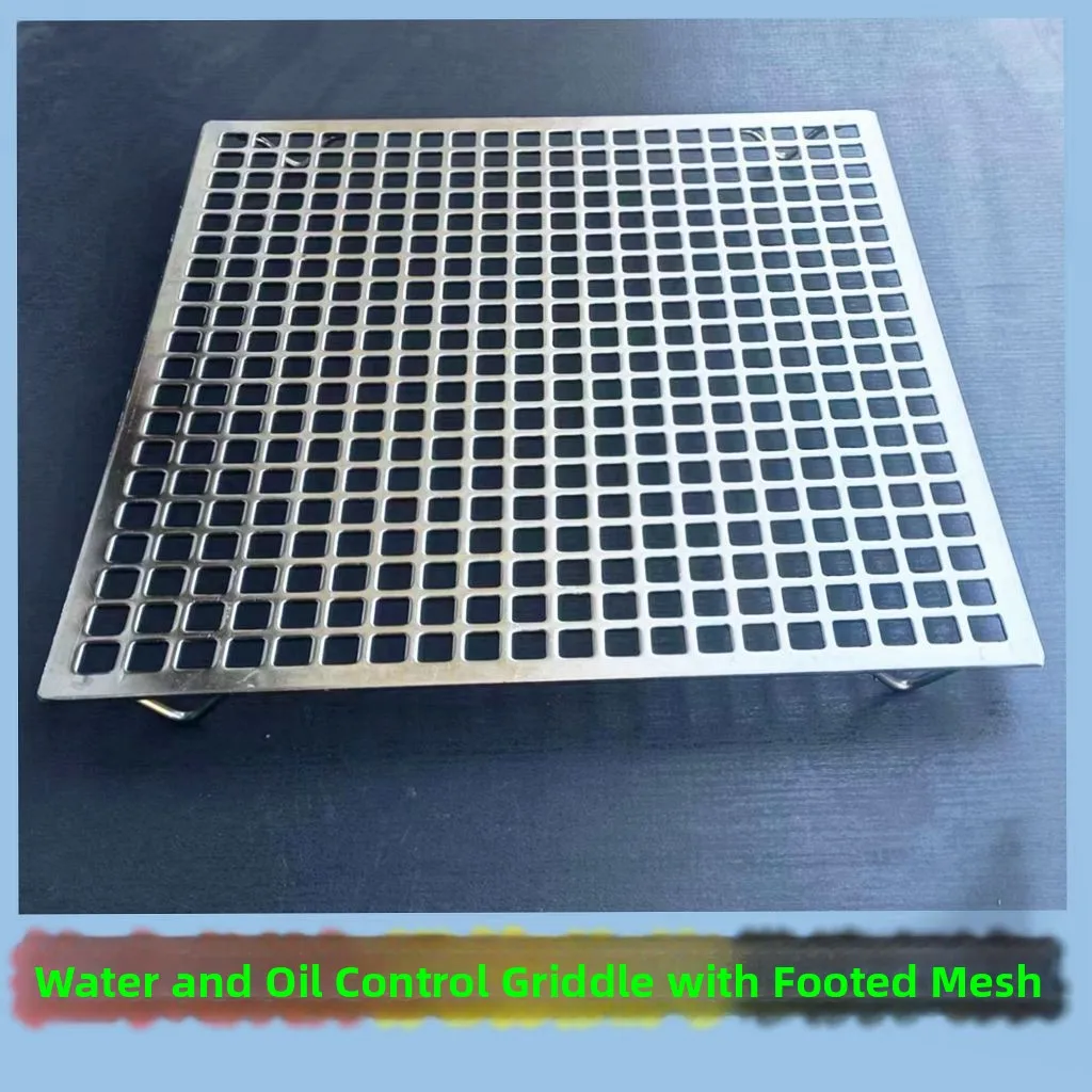 

Thiened 304 Stainl Steel Rectangular ill Net Ra with Feet for BBQ Baking Drng Outdoor Cooking Kitchen Tools