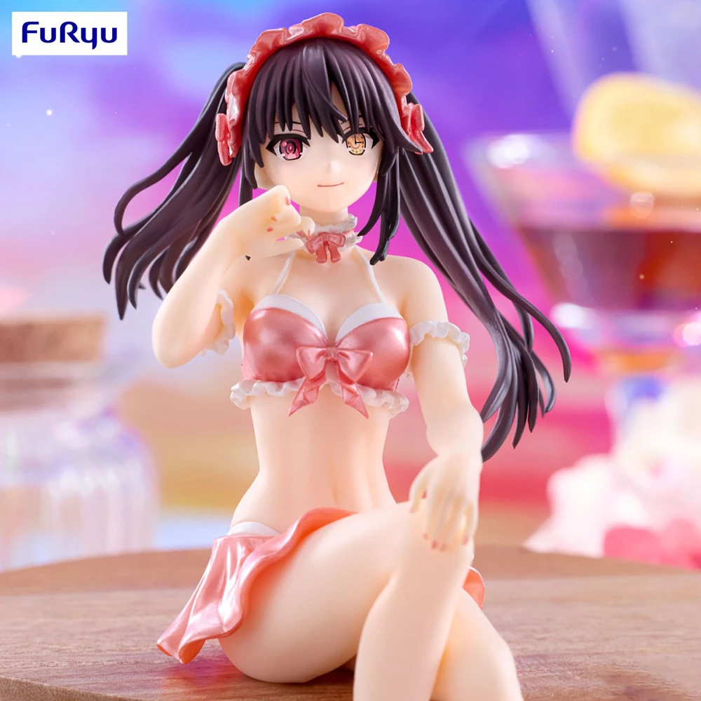 100% figura Original FuRyu Noodle Stopper Date A Live V Tokisaki Kurumi figura de Anime figura de acción Kit de modelismo regalo de cumpleaños