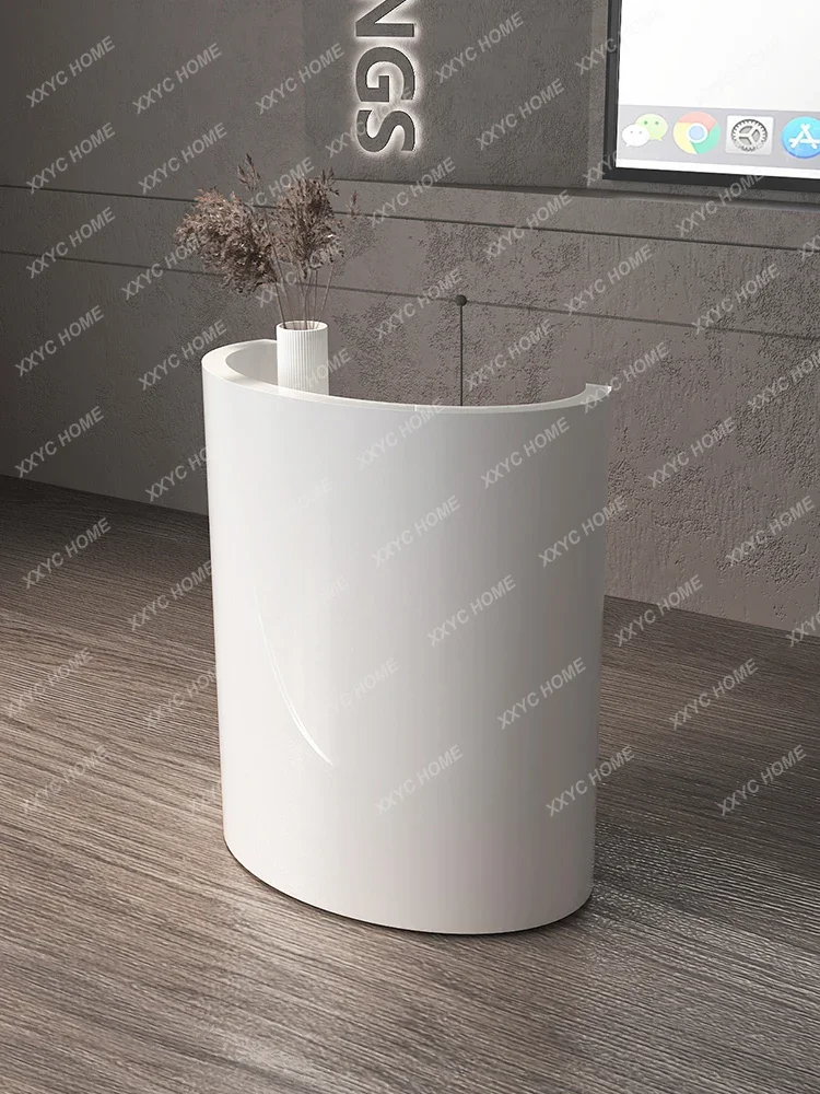 Lecture  White paint Reception desk Small speech Welcome reception desk