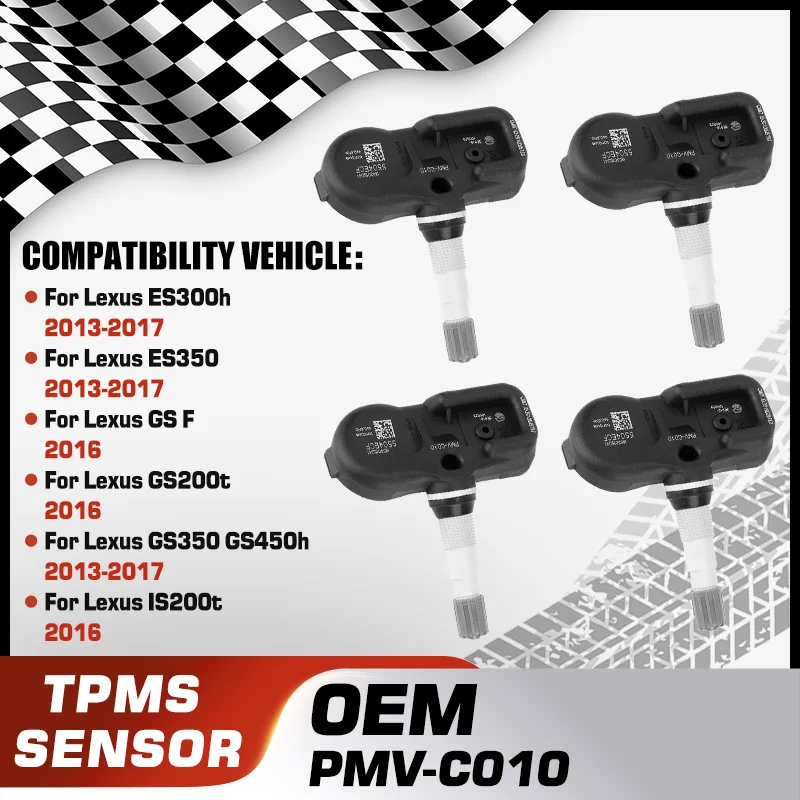 

Car TPMS Sensor For Lexus ES300h Lexus ES350 Lexus GS F Lexus GS200t Lexus GS350 Lexus GS450h Lexus IS200t PMV-C010 42607-06020