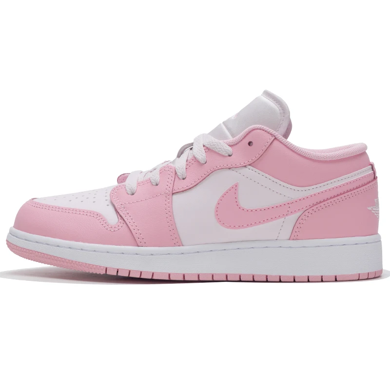

Женская обувь Nike Air Jordan 1, низкие детские кроссовки, молодежные модные модные повседневные баскетбольные кроссовки для без корта 553560-614