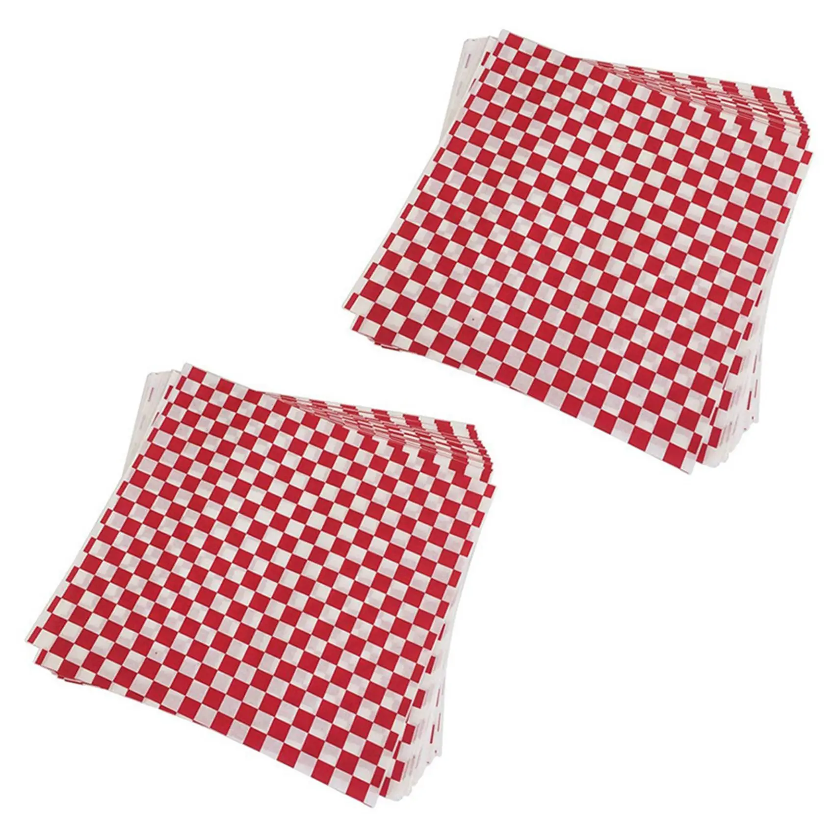 

RM-200 PCS Checkered Deli Candy Basket Liner Food Wrap Papers, Fat Repellent, Sandwich Burger Packing, Red And White