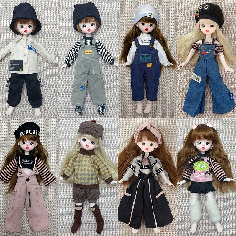 30cm Anime BJD Clothes Accessories Dress Princess Doll House Set Children Humanoid Doll DIY Dress Up Makeup Toy Girl Gifts