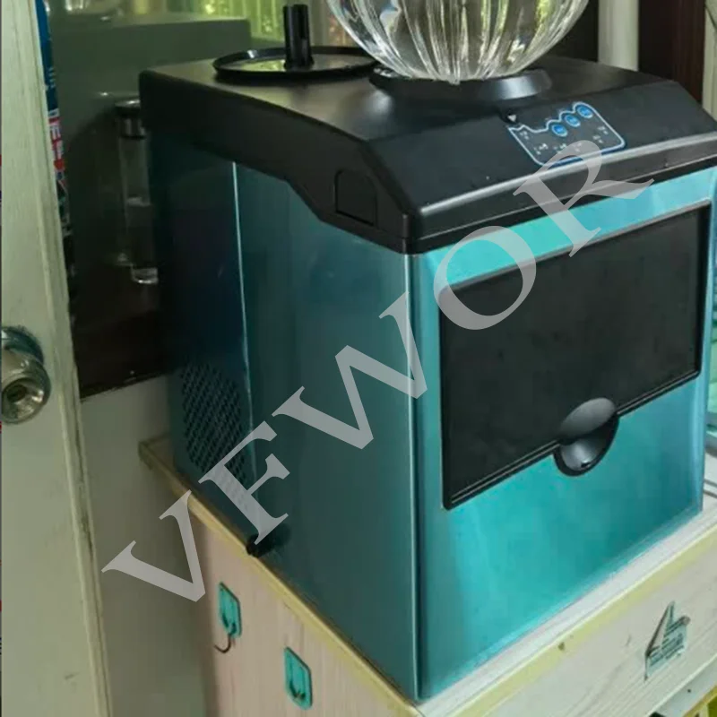 Máquina de Hielo Portátil de Sobremesa para Oficina, Máquina de Cubitos de Hielo de Tamaño Pequeño para Uso Doméstico con Triturador, Máquina para Hacer Hielo en Pellets, Cocina, Bar