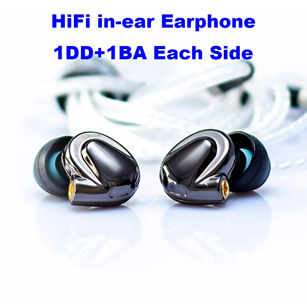 

Наушники IEM-вкладыши-мониторы DD + BA Hi-Fi наушники гибридные технологии проводные наушники для музыканта аудиофильские IEM MMCX