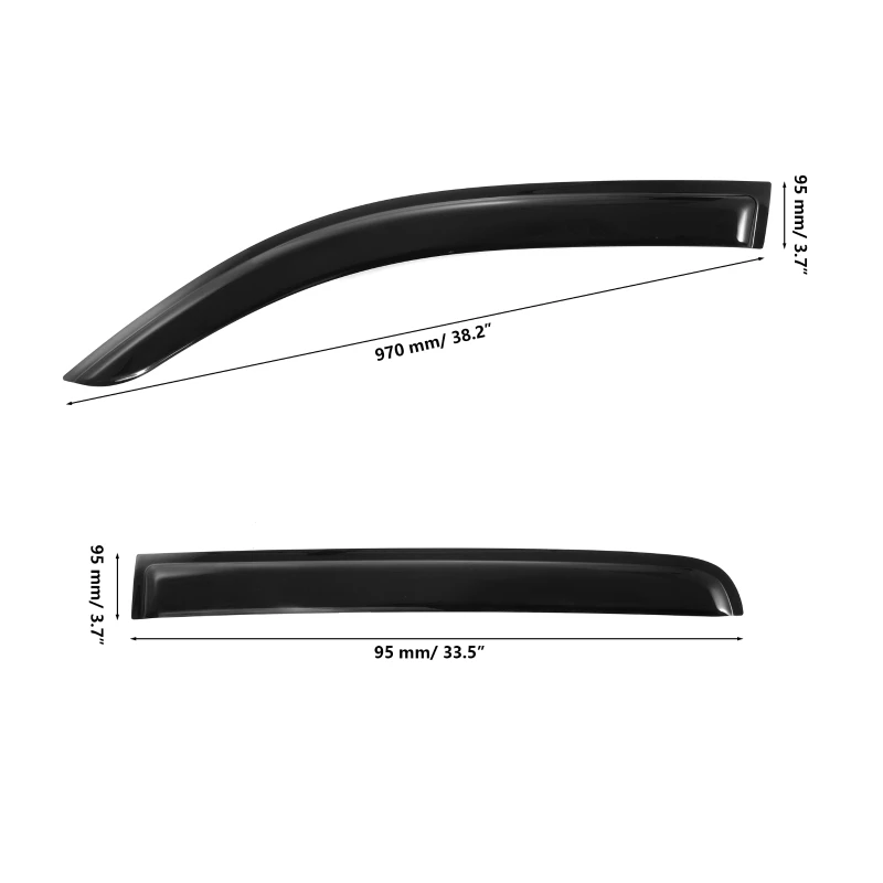 4pcs/set Black Car Window Deflector Built-in Rain Shields for Toyota Tacoma 2016-2022