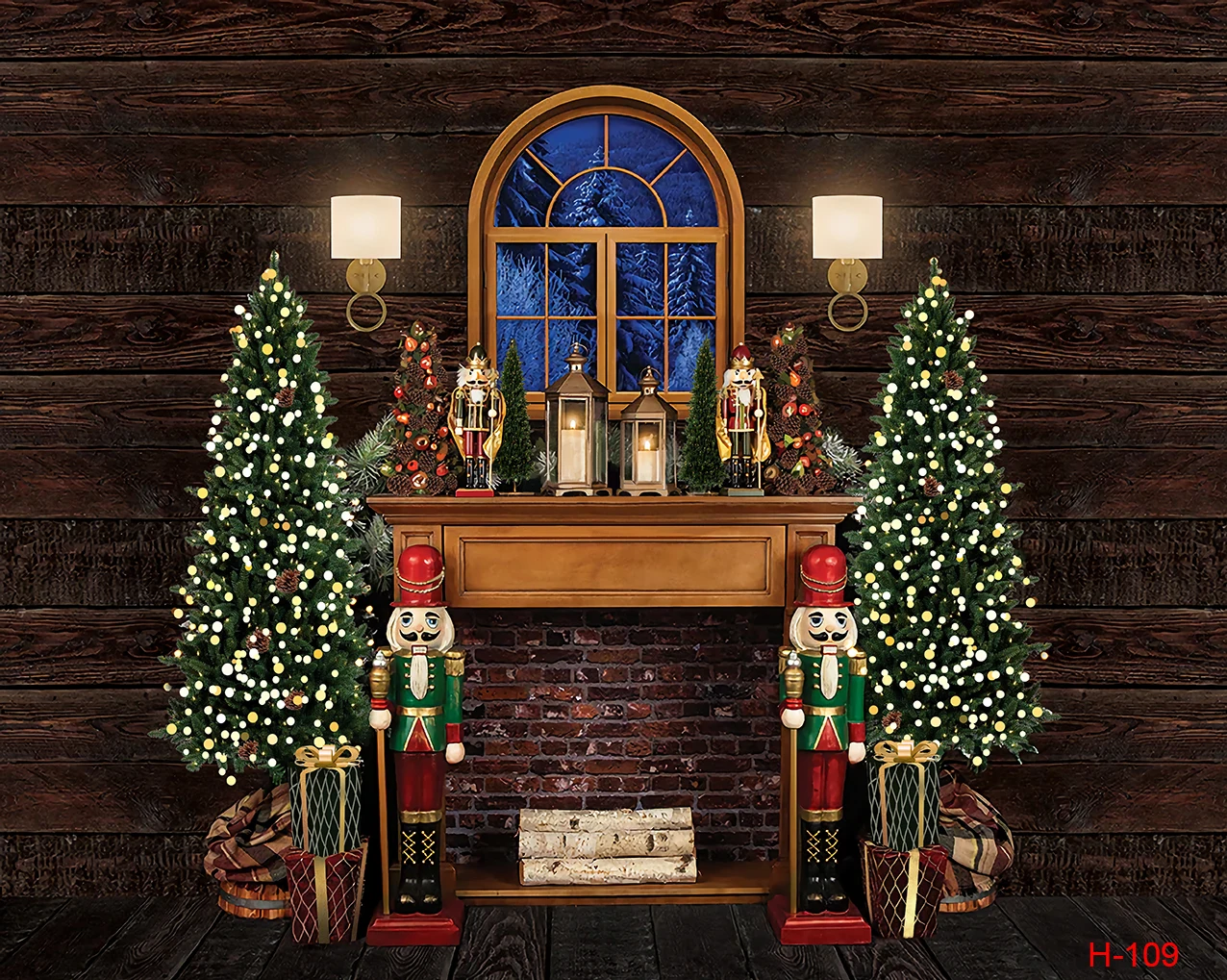 Weihnachts fotografie Hintergrund Weihnachts baum Fenster Kamin Fototermin Baby Familien feier Dekor Fotografie Hintergrund Foto