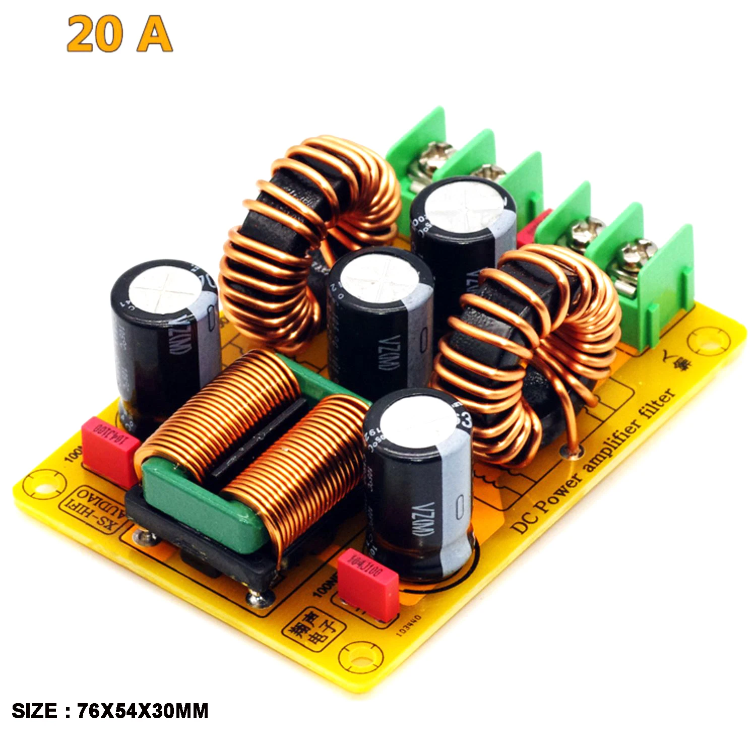 2A 4A 10A 20A DC LC Tiefpass-Netzfilter EMI EMC 12V 24V AUTO Audio Hochfrequenz-Rauschfilter Schaltnetzteil Welligkeit