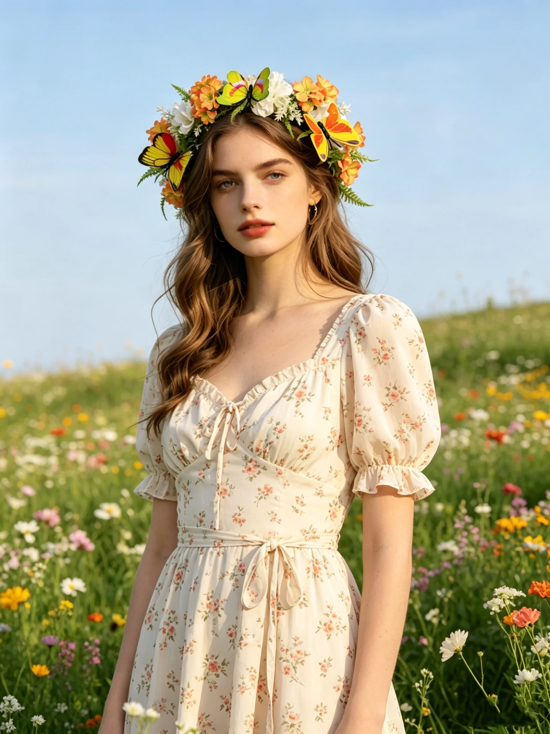 Couronne de fleurs papillon ro - Women Accessories Photos avis et prix