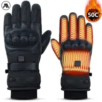 Electric Heating Gloves for Outdoor Motorcycle Riding, Rechargeable Cold Weather Gloves with Touchscreen Compatibility