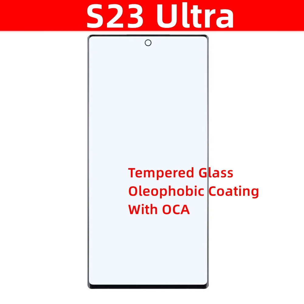 

Quality AAA LCD Outer Glass Lens For Samsung Galaxy S23 Ultra S23U S918 Touch Screen Glass Lens Cover Repair Parts