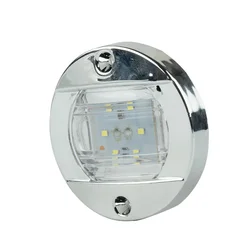 Marine Boat LED Stern Light Waterproof Round White LED Tail Lamp DC 12V Yacht Accessories RV Marine Boat Transom Light