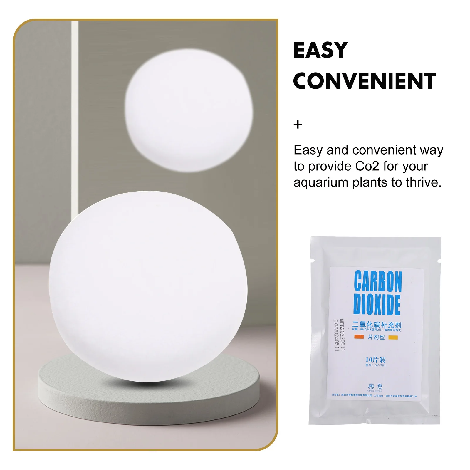 

2 Bags Water Grass Co2 Tablets Premium Aquarium Supplement for Household Fish Tank Easy Dissolve No Harm to Fish Shrimp