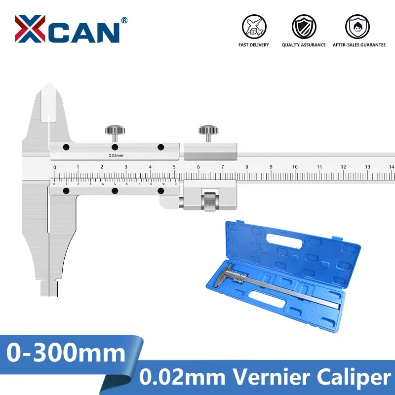 XCAN Caliper 0-150mm 0-200mm 0-300mm Stainless Steel Vernier Caliper Accuracy 0.02mm Mircometer Gauge Measuring Tools