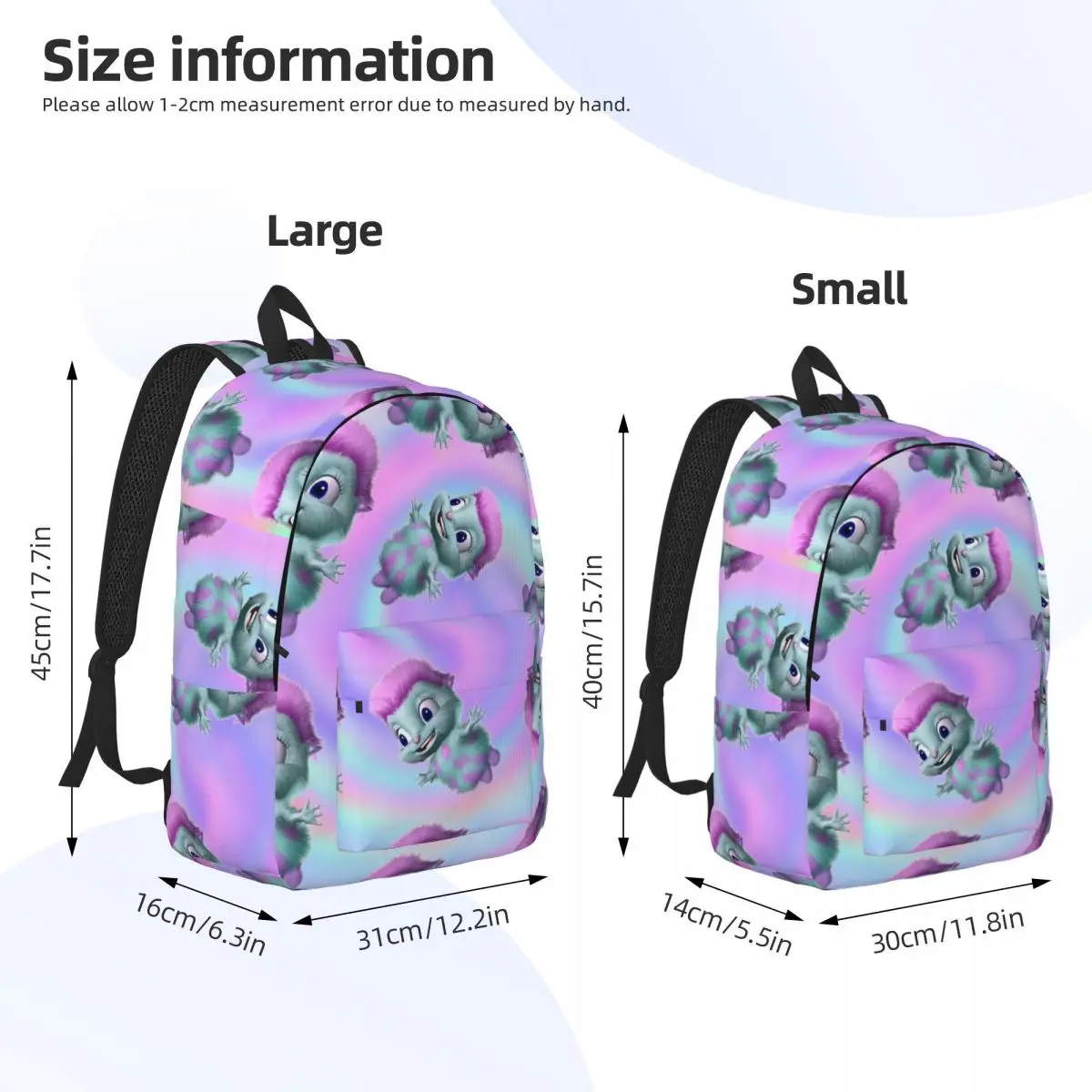 Mochila bonito dos desenhos animados para adolescentes, Bookbag escola colorida para estudante, Esportes universitários elementares