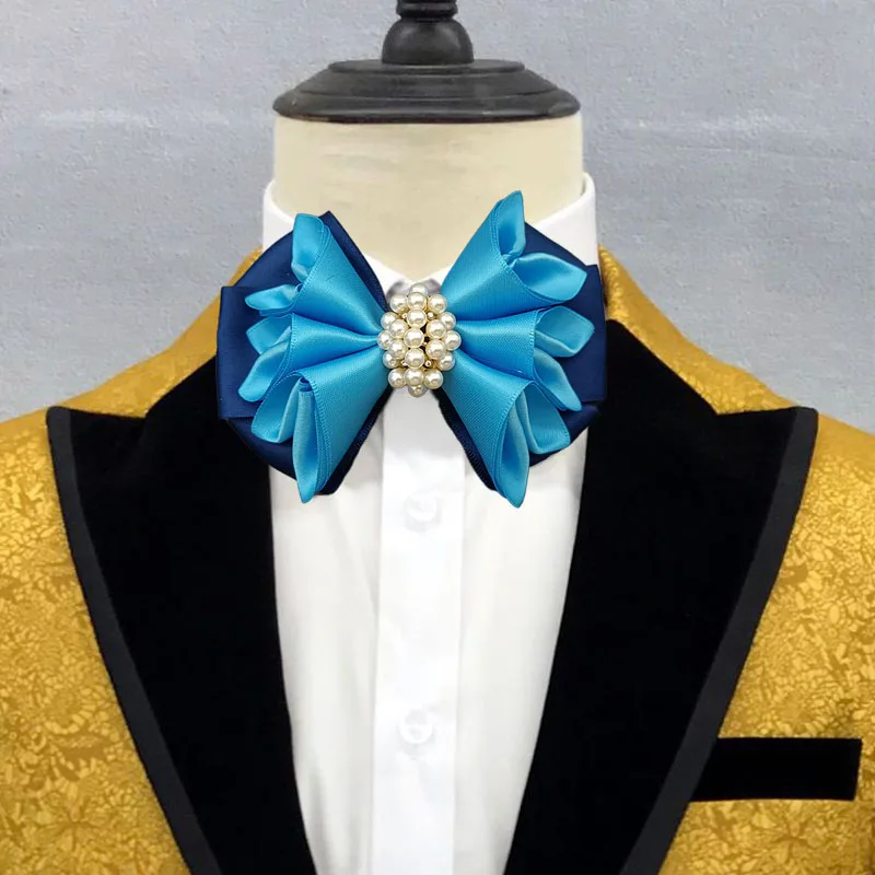 Herren Hochzeit Fliege britische koreanische Anzug Hemd Accessoires Original Design handgemachte Schmuck Geschenke Mode Perle Kristall Fliege – Detail 1
