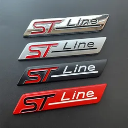 3D Metal Logo ST Line Sticker Car Trunk Fender Badge For Ford Mondeo Mk5 Puma Kuga Fiesta Focus ST Line Emblem Accessories