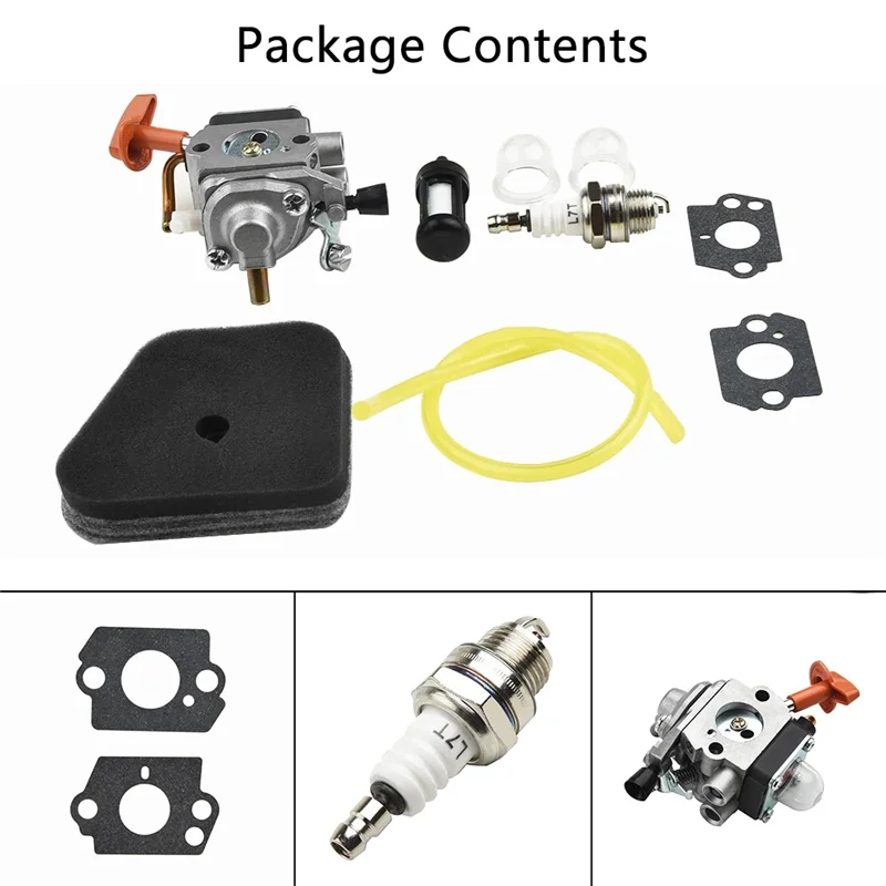 ABKP-Per Stihl FS 87 87R 90 90R 100R 110 110R 130 130R FR 130T HL 90K 95 95K Per Zama C1Q 4180 Kit di sostituzione carburatore