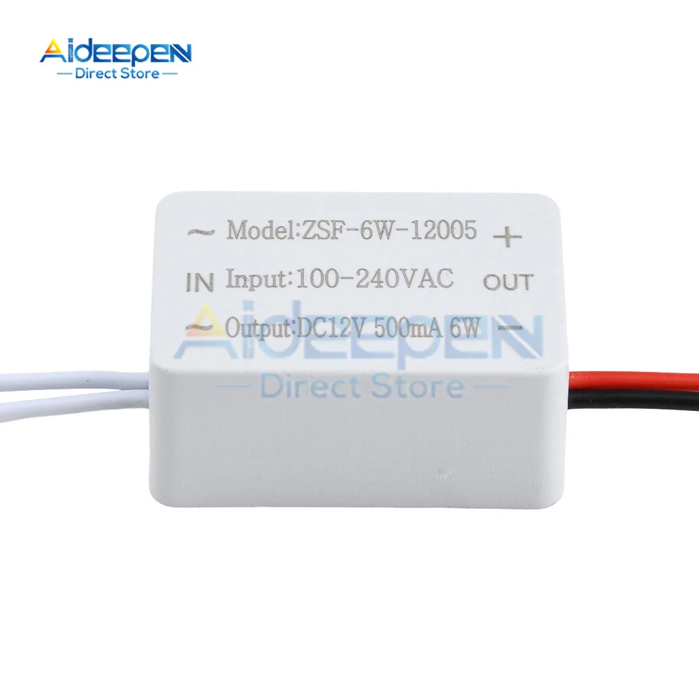 AC100-240V a DC12V 6W 0.5A 12W 1A 18W 1.5A 24W 2A 36W 3A 48W 4A 60W 5A Controlador LED Fuente de alimentación de voltaje constante Transformador LED