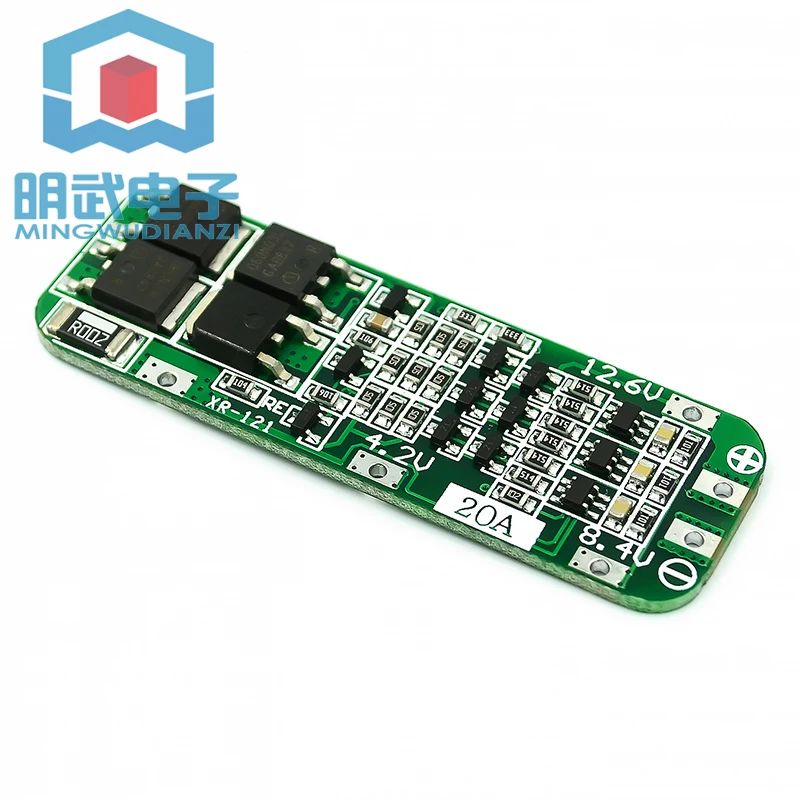 3 Strings Of 11.1V 12V 12.6V 18650 Lithium Battery Protection Board Can Start The Electric Drill 20A Current