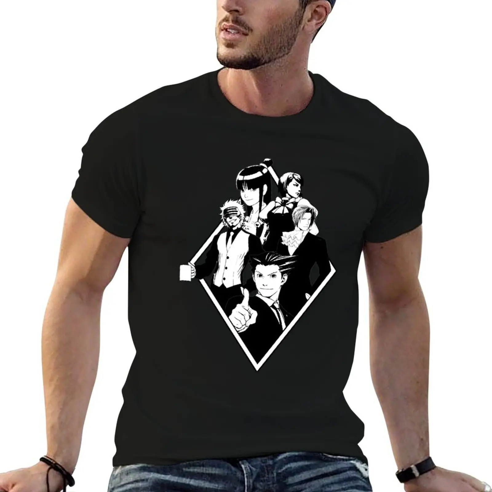 

Ace Attorney Fan art artwork T-Shirt t shirts with prints printed t shirts for man T-Shirt
