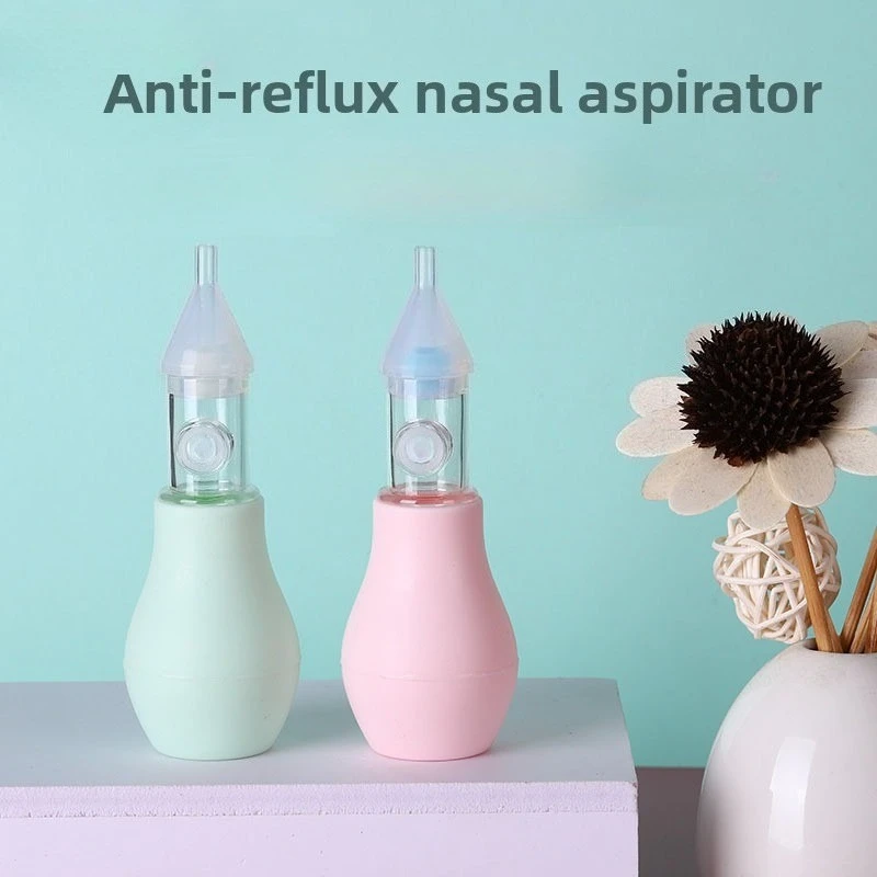 Silicone Nasal Aspirator for Baby Anti-back Flow Nose Sucker Baby Suction Pump Nose Cleaner Baby Soothing Nose Cleaning Device